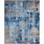 Tapis bleu / gris touffeté à la main à motif abstrait Prismatic-27429745