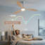 Ventilateur de plafond à intensité variable 52 po avec télécommande, moteur à courant continu réversible 3CCT 6 vitesses-28269606-28269605