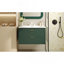 Meuble-lavabo mural 30 po avec lavabo en résine, armoire de rangement flottante avec 2 tiroirs, armoire de salle de bain en bois massif