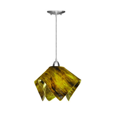 Amergin Flame Handcrafted Glass 1-Light Pendant