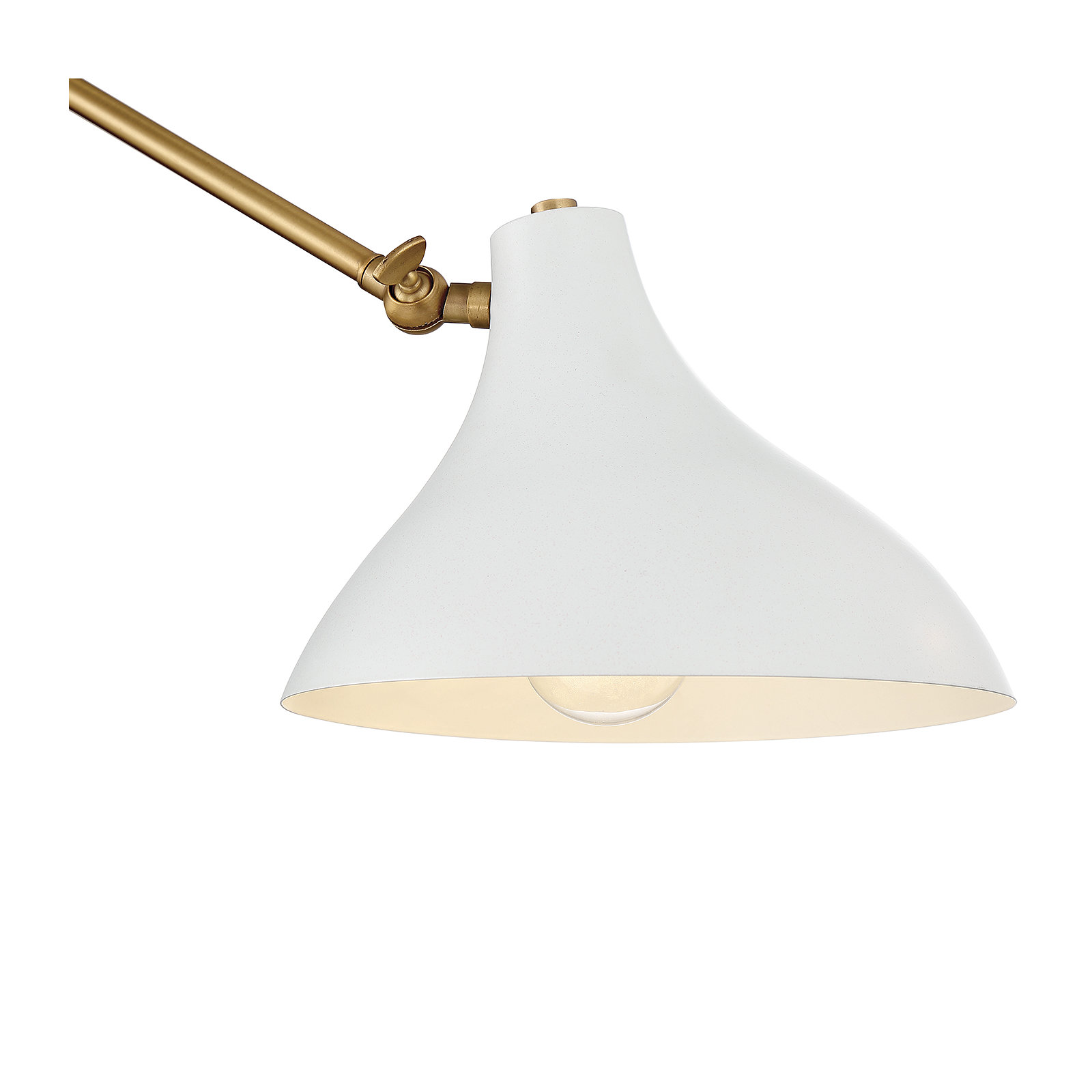 Elyse 3 - Light Unique/Statement Chandelier, Natural Brass, White