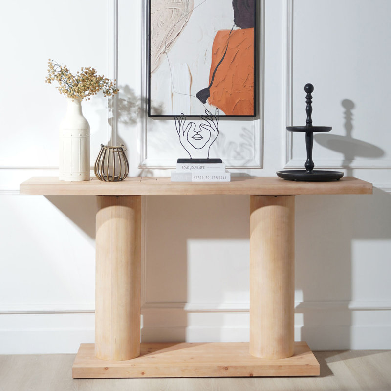 Console moderne minimaliste avec piédestal à colonne