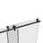 60 In. W X 76 In. H Single Sliding Frameless Shower Door/Enclosure In Matte Black Finish With Clear Glass-122790643