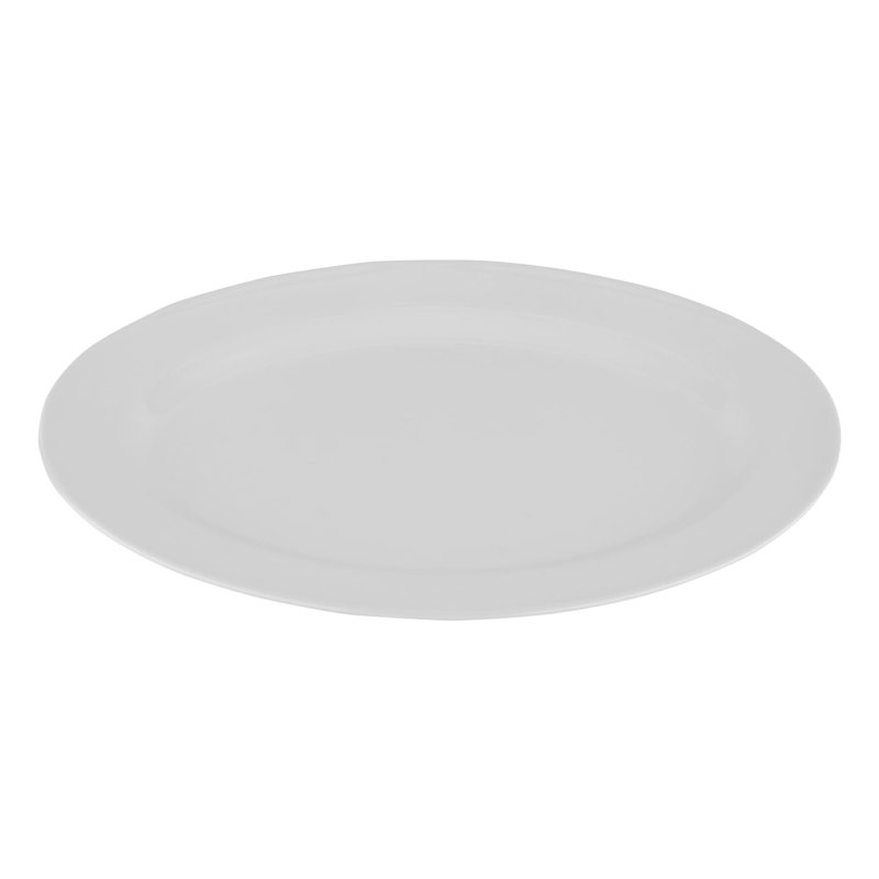 Le GE Plateau ovale en mélamine, 18 po x 13,5 po, Noir blanc