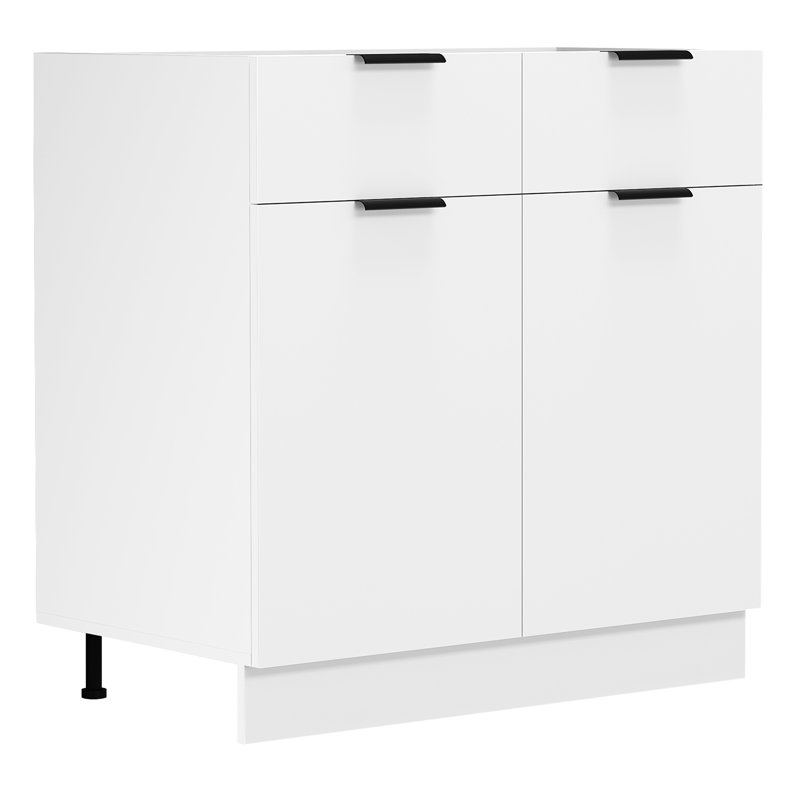 Senol 82Cm H x 80Cm W x 46Cm D Manufactured Wood Standard Base Cabinet, Weiß