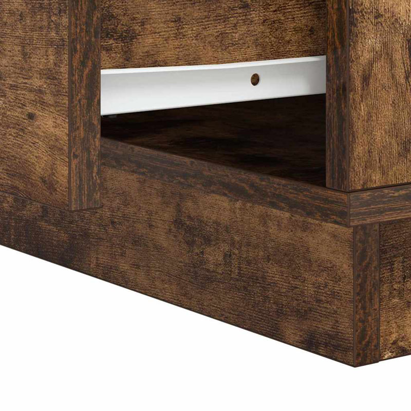 Bedside Cabinet With Drawer 2 Pcs 39 X 34.5 X 50 Cm, Smoked Oak