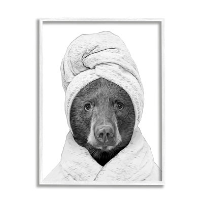 " Bear Hair Towel Funny Animal " by Annalisa Latella