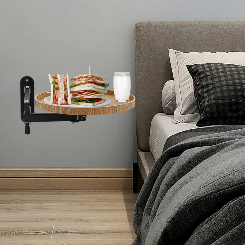 Table murale pliable avec table de chevet, canapé et bureau de petite taille à finition bois
