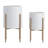 Aideen Metal Planter Pot Set for Indoor & Outdoor Use - Set of 2-1491348881