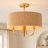 Stephane 3-Light 18" W Drum Semi Flush Mount 