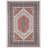 Breedlove Traditional Machine Woven Flatweave Red and Navy Area Rug with Non Skid Backing-1982013032