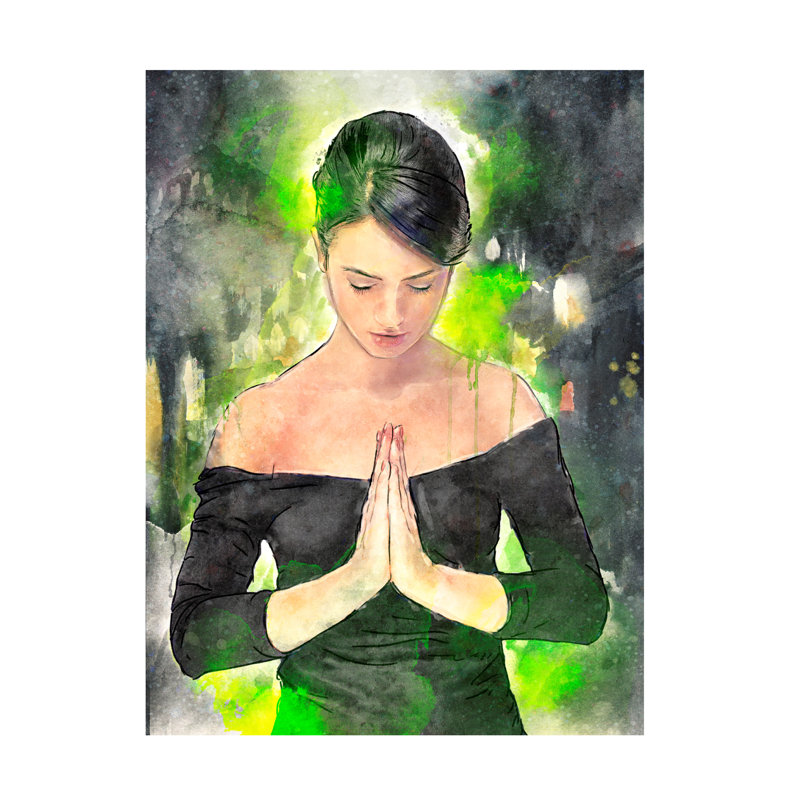 Barrett Biggers Prayer Canvas Art, 24" H x 32" W