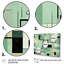 «Retro Geometrics In Faded Emerald And Blue», reproduction d'art sur toile-1640509011-1640509020