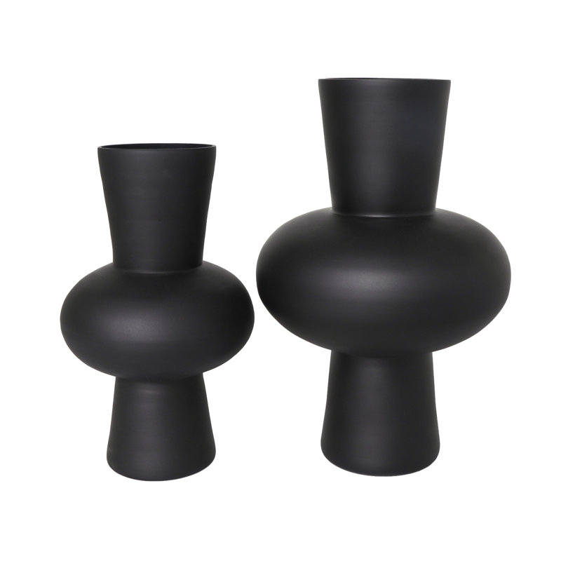 Vase de table en verre Mable, Noir