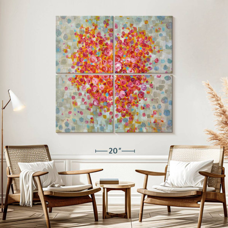 Circle Of Hearts, H 57 po x l 57 po