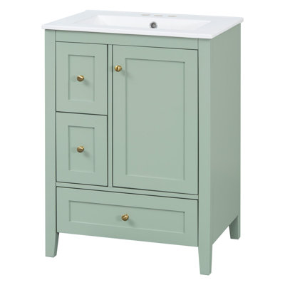 Meuble-lavabo 24 po avec lavabo en céramique