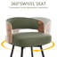 Swivel Upholstered Counter Stool with Metal Frame-2077540171