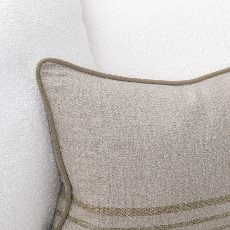 Coussin Newport, Rectangle H 14 po x l 20 po, Vert olive