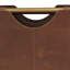 Porte-revues décoratif en cuir brun avec intérieur divisé Lytham, 16 po x 10 po x 12 po-1051029437