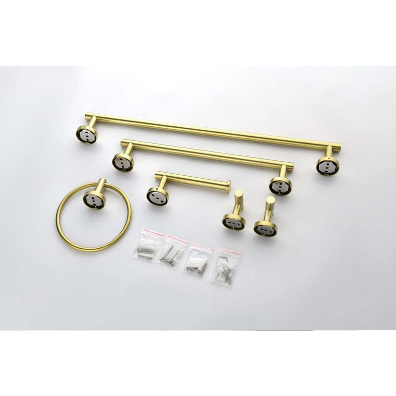 6 - Piece Bathroom Hardware Set, Gold