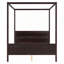 Lit plateforme à baldaquin en bois-566957951