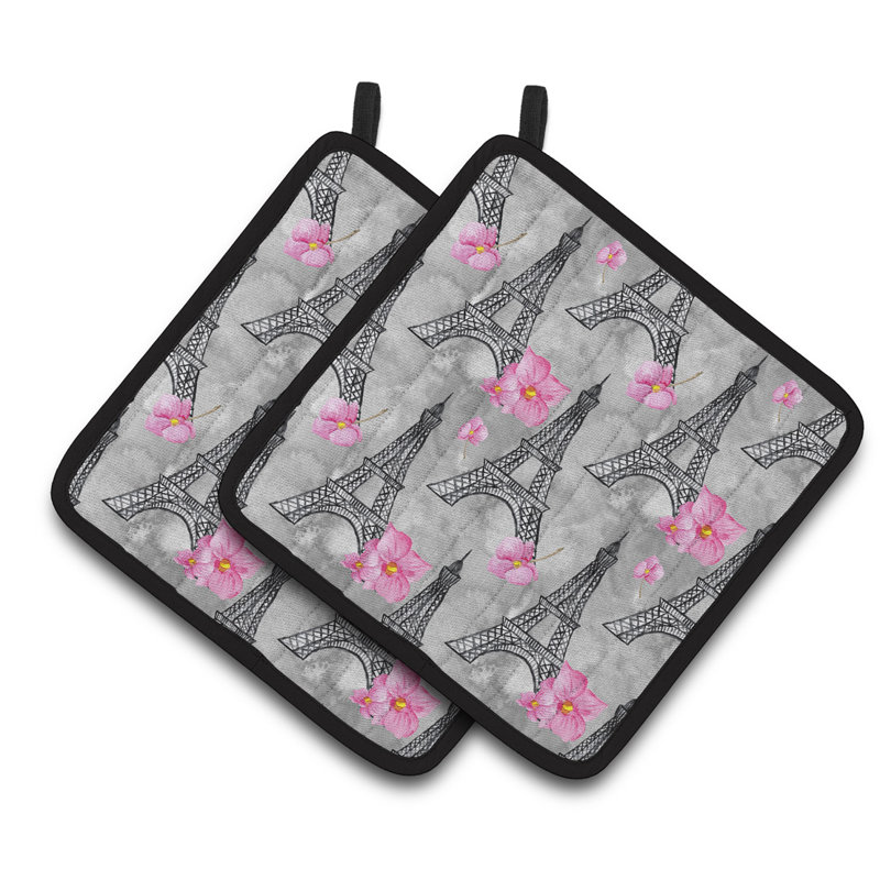 Caroline's Treasures Floral Polyester Potholder Set