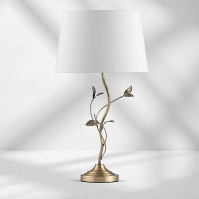Antique Metal Leaf 59cm Table Lamp