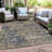 Machine Washable Indoor/Outdoor Xhevrie Navy Rug-1685645584