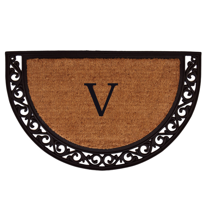 Assemgul Non-Slip Outdoor Doormat, Semi-Circle 2' x 3', V