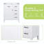 Base de meuble-lavabo blanc 30 po seulement, armoire de salle de bain avec tiroirs et structure solide-658946657
