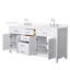 Beckett 72" Freestanding Double Bathroom Vanity with Quartz Top-1689344801-1689344805-1689344807