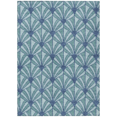 Machine Washable Indoor/Outdoor Lipman ACN2426 Mid-Century Modern Rug