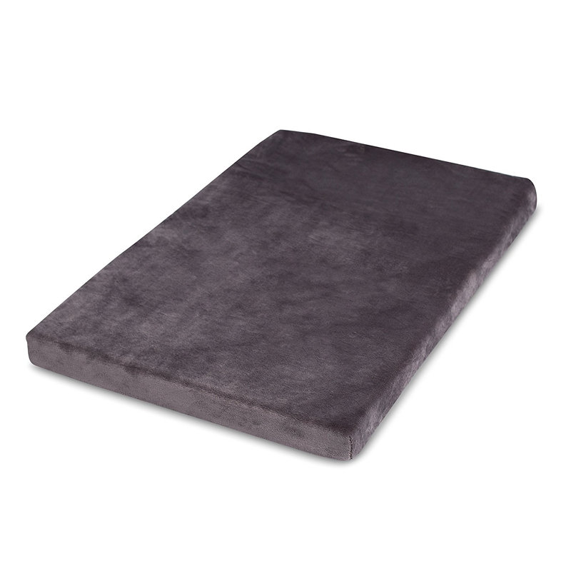 Coussin de lit pour chien ultra doux, Gris, Petit (l 22 po x P 16 po x H 2 po)