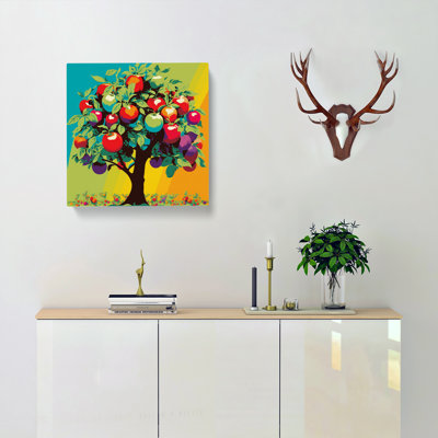 Apple Tree Pop Art - Wrapped Canvas - Framed Print