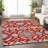 Premium Machine Washable Prisco Red Rug-1815381195