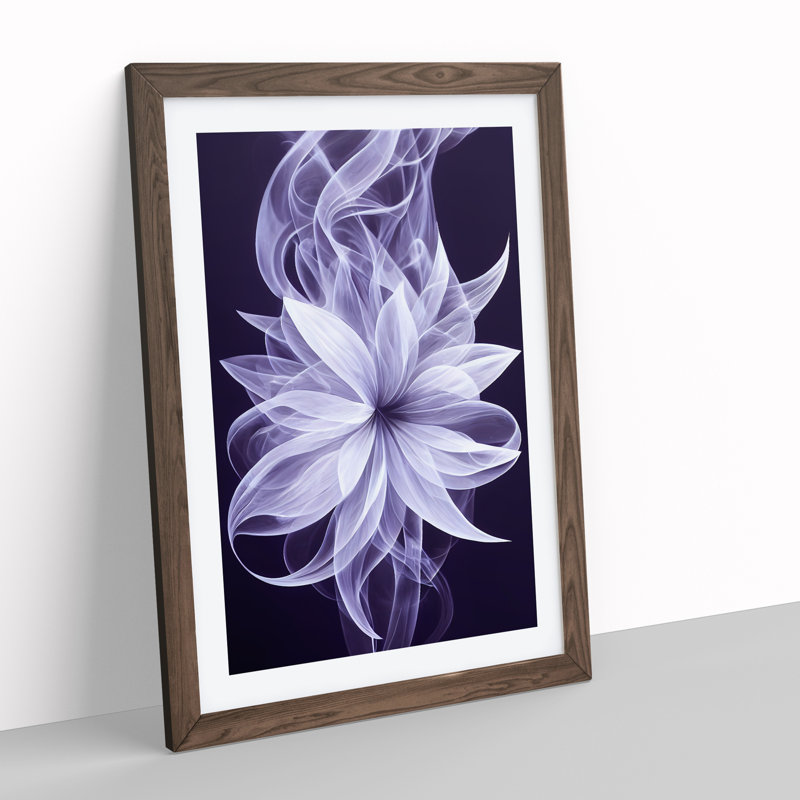 Striking Flower - Wall Art, 34cm H x 25cm W x 2cm D, Walnut Framed