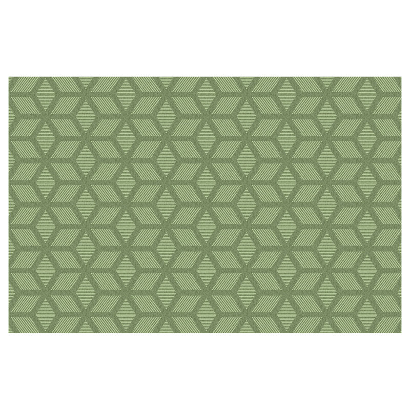 Un-Rug Cubics Rube Low Profile Kitchen Mat by Matterly, Rectangle 2' x 3', Green