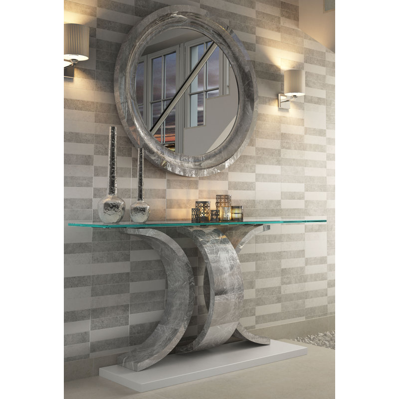 Saphire C11-13 avec Miroir, Haute brillance, H 31,50 po x l 47,24 po x P 15,75 po