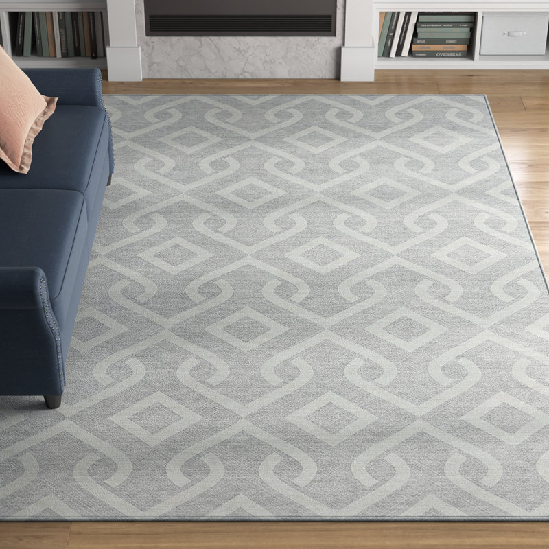 Kaylani Washable Geometric Indoor / Outdoor Rug, Rectangle 9' x 12'