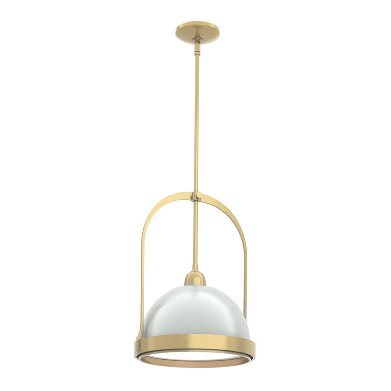 Atlas 1 - Light Single Dome Pendant, Vintage Platinum, Modern Brass