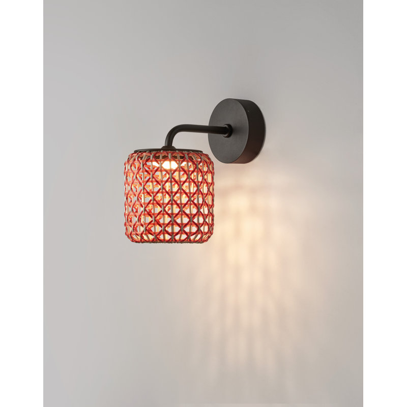 Nans 1 - Light LED Armed Sconce, Red