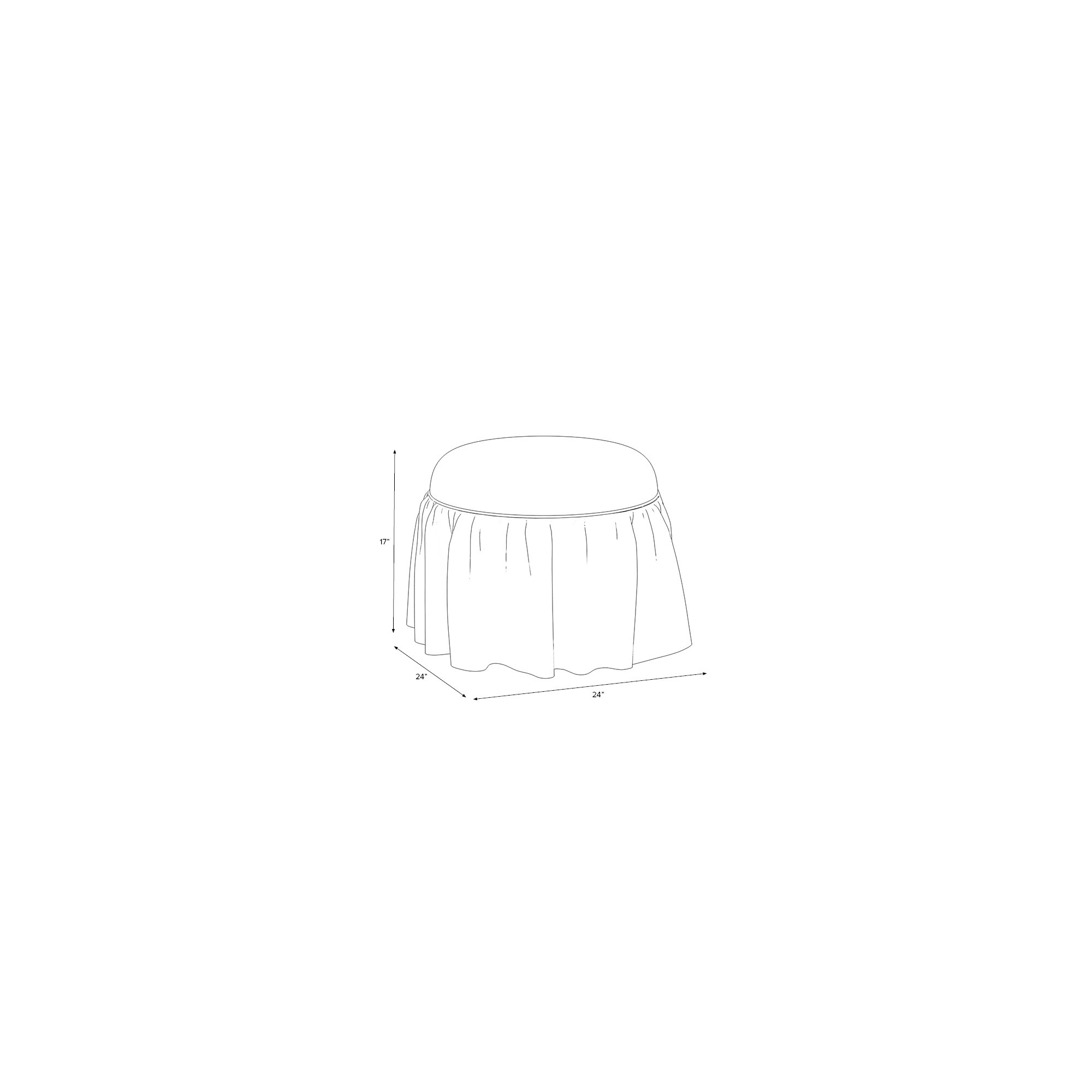 Jebb Upholstered Ottoman, Canopy Stripe Red