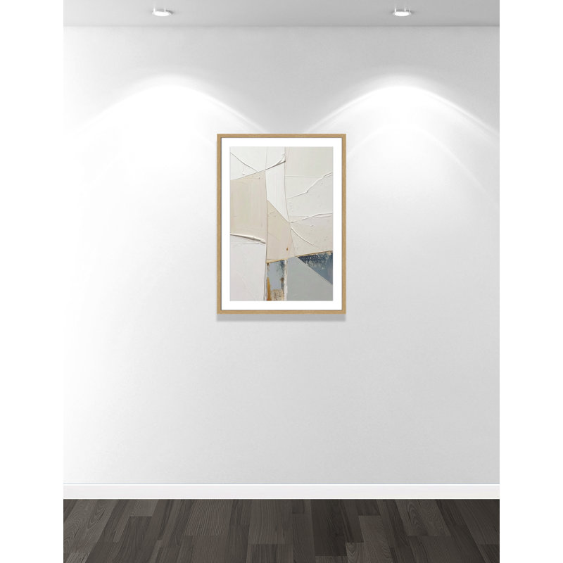 «Plastering II» par Alonza Saunders, L 25,5 po x H 35,5 po, Imprimé mat, Naturel