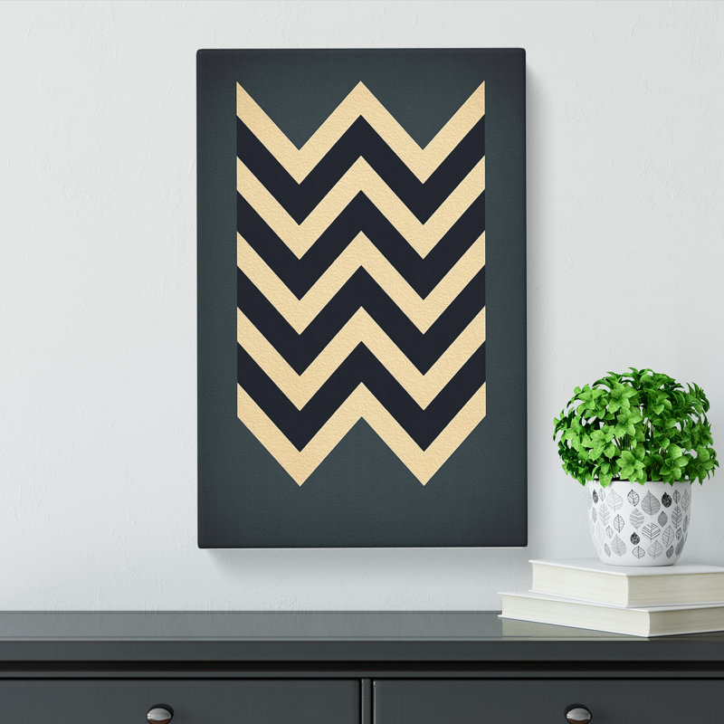 Chevrons Minimalism - Wrapped Canvas, 76cm H x 50cm W x 3cm D