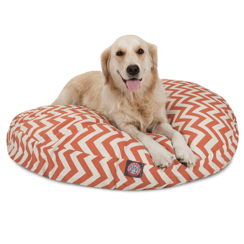 Coussin Zig Zag, Orange brûlé, Moyen (l 36 po x P 36 po x H 5 po)