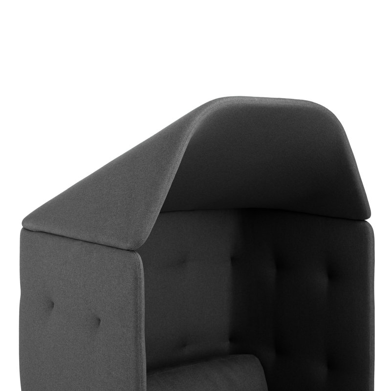 Chaise de réception avec auvent QT, Gris / gris foncé