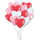 PMU Heart Shaped Balloons 15 Inch Partytex Premium Red, Pink And White ...