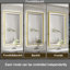 Miroir de salle de bain à DEL avec lumières, miroir de salle de bain éclairé à l'avant et à l'arrière avec anti-buée, miroirs muraux éclairés, température de 3 couleurs, à intensité variable-268698507-268698505