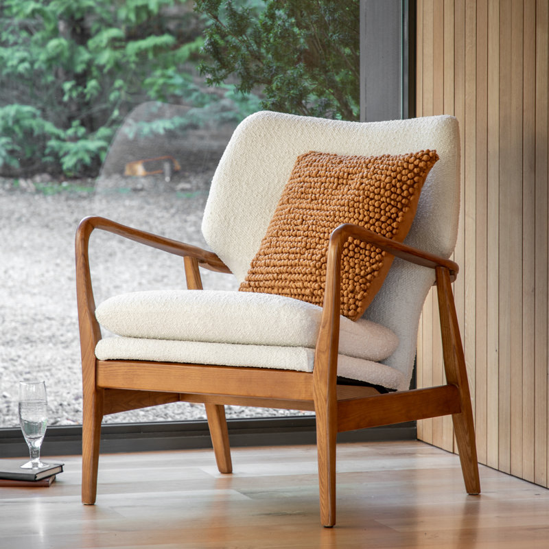 Clarisabel Upholstered Armchair, Cream