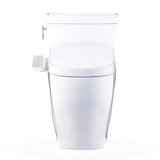 TOTO® WASHLET+® Aimes One-Piece Elongated 1.28 GPF Toilet and WASHLET S2 Bidet Seat, Cotton White - MW6263346CEFG#01